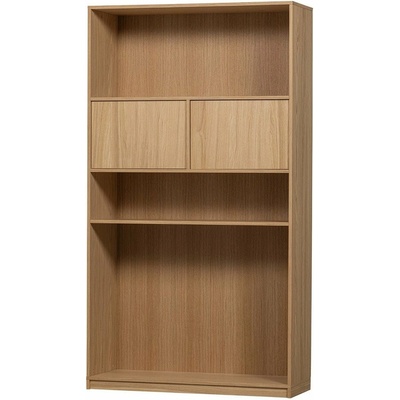 Modulárna knižnica v dekore duba v prírodnej farbe 110x199 cm Modular – vtwonen