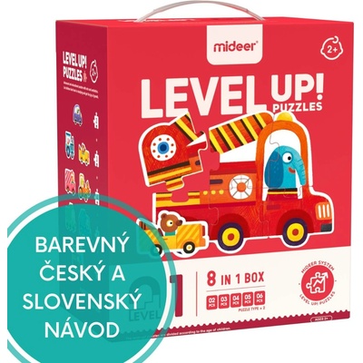Mideer LEVEL UP! 01 Doprava 5v1 2 3 4 5 a 6 dílků