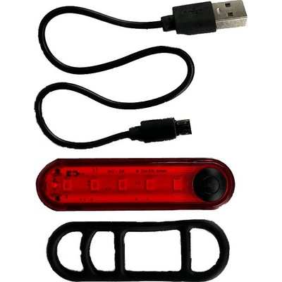 Zadní světlo Haven Flash USB - černé-červené