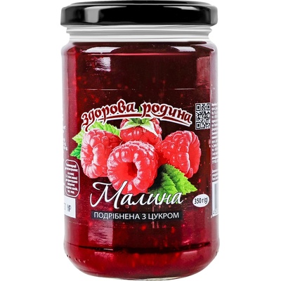 Drcené ovoce s cukrem "Malina" 350g Zdorova rodyna