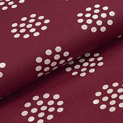 Bavlněné plátno P0488 bordó, bílý puntík, š.140