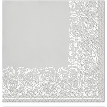 TaT servítky Elegant Tangle silver 33x33cm