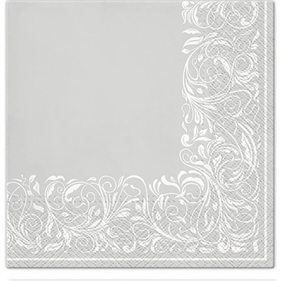TaT servítky Elegant Tangle silver 33x33cm