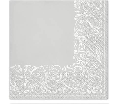 TaT servítky Elegant Tangle silver 33x33cm
