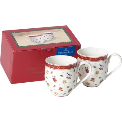 Villeroy & Boch 14-8585-8404 Hrnčeky Toy's Delight vianočné motívy červené 2 x 340 ml