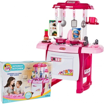 Majlo Toys Dětská kuchyňka se zvuky a světlem Interest Kitchen růžová