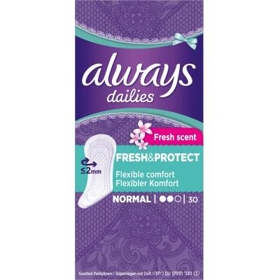 Always Ежедневни превръзки Always - Fresh & Protect Normal Deo, 30 броя