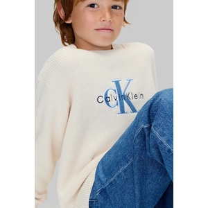 Calvin Klein Детски памучен пуловер (IB0IB02598.9BYA)