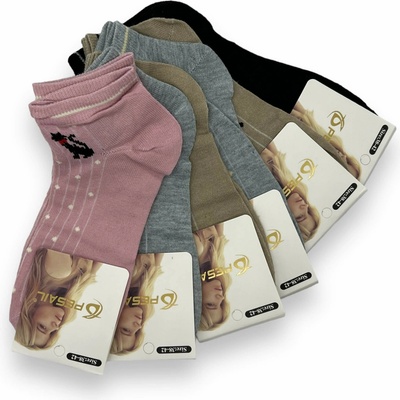 Dámske ponožky mix farby 6x párov 12 MIX farby