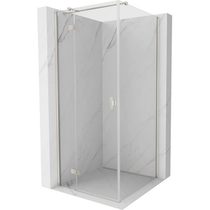 Mexen Mist-H T лява отваряема душ кабина 80 x 80 см, прозрачна, матиран никел (8A5T-080-080-97-00-L)
