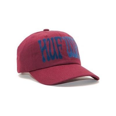 HUF Drop Out Curved Visor Port Royale Strapback Červená Modrá Červená