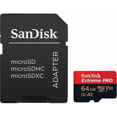 SanDisk Extreme PRO micro SDXC 64GB SDSQXCU-064G-GN6MA