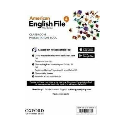 American English File Third Edition Level 4: Classroom Presentation Tool (Access Code Card)