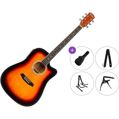 Pasadena PDC-10E Premium SET Vintage Sunburst Електро-акустична китара Дреднаут