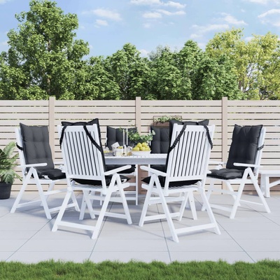 vidaXL Възглавници за столове с облегалка 6 бр антрацит Оксфорд плат (377604)