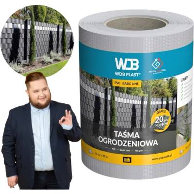 Stínící panelové pásy 19 cm x 35 m Světle šedá