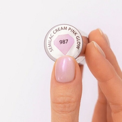 Semilac gél lak 987 Cream Pink Glow 7 ml