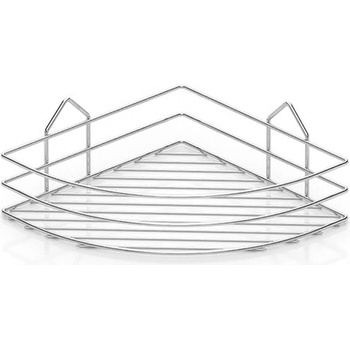 TEKNO TEL Ъглова етажерка за баня на 1 ниво tekno tel bk 001, 23х23х9 см, Закрепване с дюбел, Хром (7774150009)