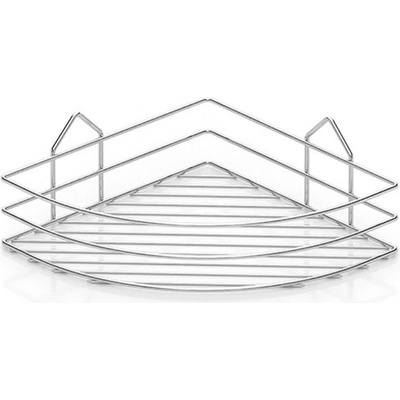 TEKNO TEL Ъглова етажерка за баня на 1 ниво tekno tel bk 001, 23х23х9 см, Закрепване с дюбел, Хром (7774150009)