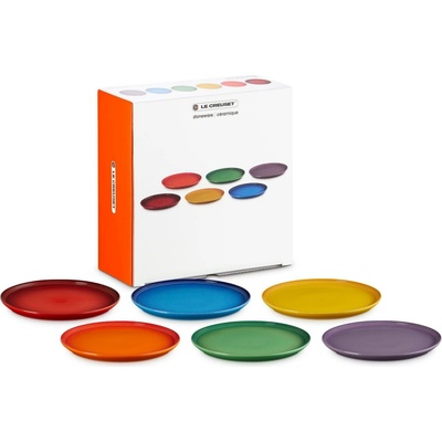 Le Creuset Jedálenský tanier COUPE 27 cm RAINBOW kamenina 6 ks