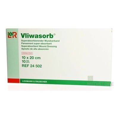 Lohmann & Rauscher GmbH & Co. KG VLIWASORB Krytie na rany 10 x 20 cm superabsorpčné, sterilné, 10 ks