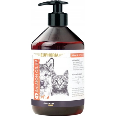 Euphoria Lososový olej pro psy a kočky podpora imunity 1000 ml