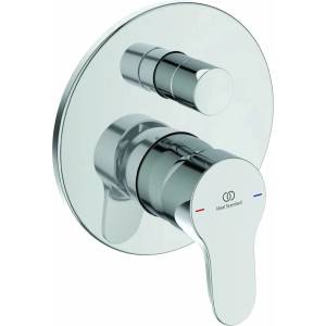 Ideal Standard Вграден смесител за вана и душ Ideal Standard Cerabase в гланцов хром с включено тяло за вграждане (A7393AA)