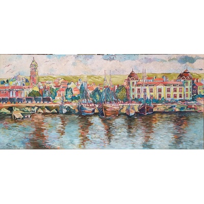 Пейзаж в много голям формат " Изглед от Стара Варна"