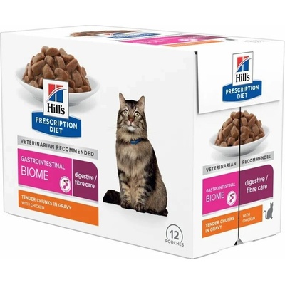Hill's Prescription Diet GI Biome Péče o trávení kapsička pro kočky 12 x 85 g