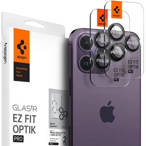 SPIGEN Калъф за SPIGEN OPTIK. TR "EZ FIT" защита на камера комплект 2 бр iPhone 14 Pro / 14 Pro Max черен