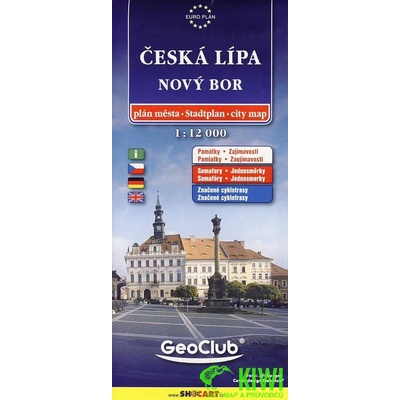 Plán města Česká lípa Nový Bor