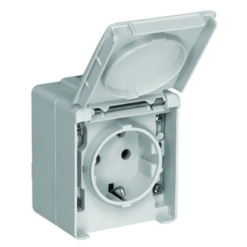 Efapel Контакт тип Шуко ip65, ik07; 16a - 250v ~ ccz - сив (48131 ccz)