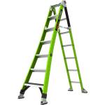 Little Giant Ladder Двураменна стълба от фибростъкло 7+6 стъпала Little Giant TELECOMBO с GROUND CUE, V-bar и двупозиционни пети (13948)
