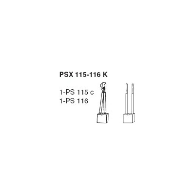 Sada uhlíků startéru GE PSX 115-116K