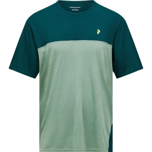 Peak Performance Мъжка фланелка с къс ръкав за колоездене Peak performance Trail Wool Blend S/S Merino shirt - Ponderosa Pine (216-5589-0311)