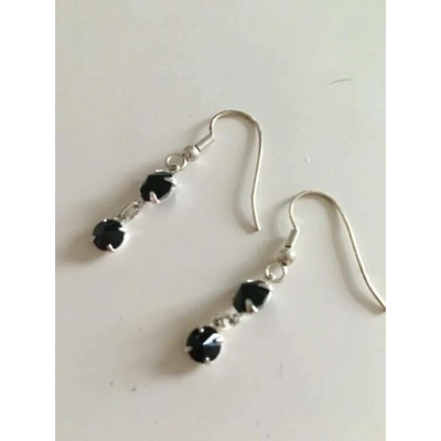 Fashion Jewelry náušnice šatony černé 5802-0088