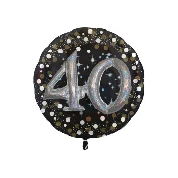 Image 1 of Amscan Балон от фолио 40 черно-златен 81 х 81 см