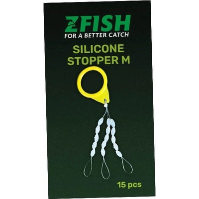 Zfish Extra Carp zarážky silicone stopper Čirá M 15ks – Zboží Dáma