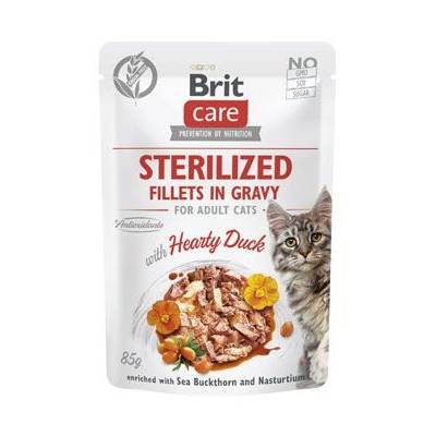 Brit Care Cat Sterilized Fillets in Gravy Hearty Duck 85 g