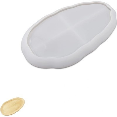 Manumi Silikonová forma pro kreativní hmoty na misku ve tvaru organického oválu 290x175x22mm 1 ks