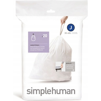 Simplehuman Sáčky 30-45 L typ J zatahovací 20ks v balení 30 µm CW0169
