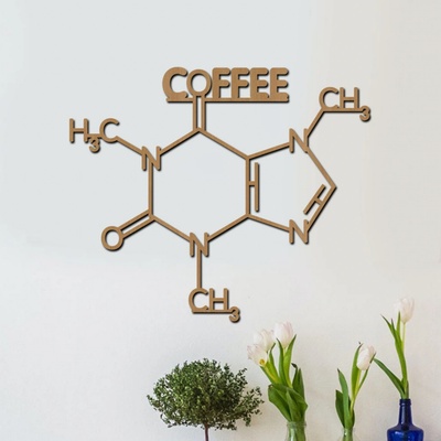 dřevo života Dřevěný obraz COFFEE FORMULA Rozměry (cm): 60x50, Zvolte barvu dekoru: Buk