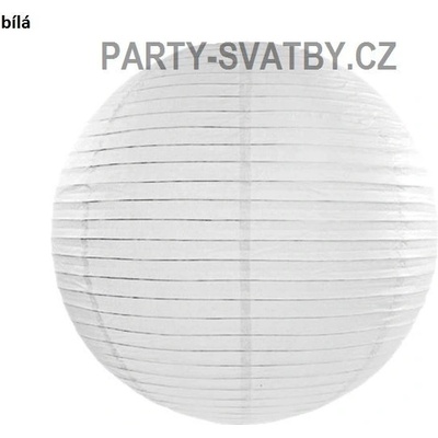 Lampion papírový bílý 45cm – Zboží Mobilmania