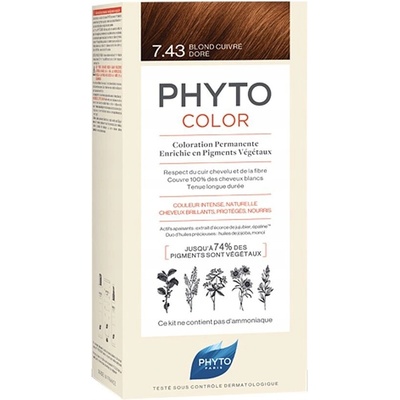 Phyto Paris barva na vlasy 7.43 měděná zlatá blond 112 ml