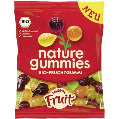 Nature gummies Ovocné gumové bonbony Favorite 120 g