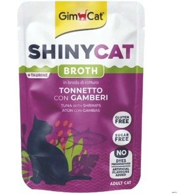 Gimcat ShinyCat tuňák s krevetami ve vývaru 70 g