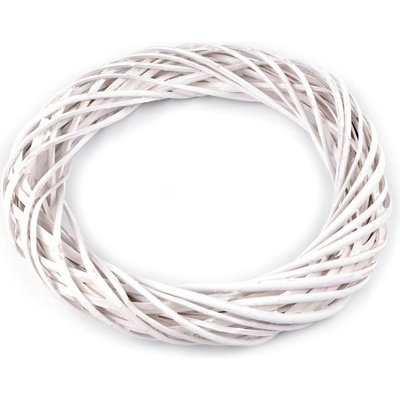 Proutěný věnec Ø30 cm bílá 1 ks
