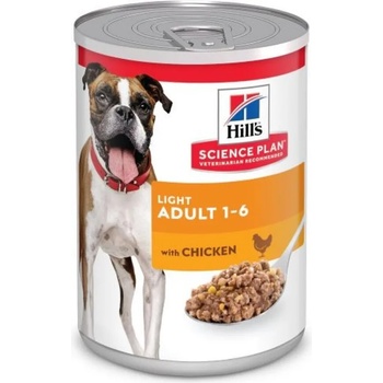 Hill's Hills Science Plan Adult Light with Chicken - За поддържане на идеално телесно тегло консервa с пиле 370gr