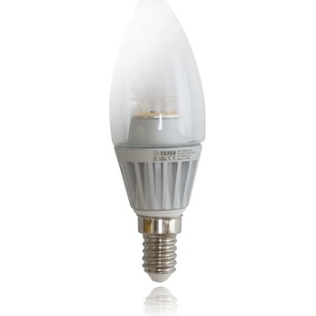 Tesla LED žárovka svíčka CANDLE E14 4W,230V,300lm,300° 2300K Teplá bílá čirá