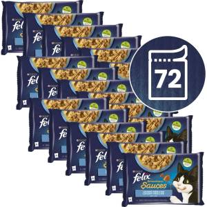 FELIX Капсули FELIX Sensations Sauces треска, сардини 72 x 85 г